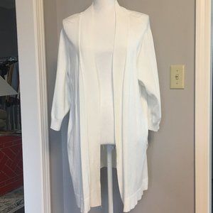 NWT - White Long Lightweight Knit Cardigan